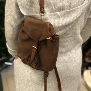 Vintage brown Dooney & Bourke leather backpack
